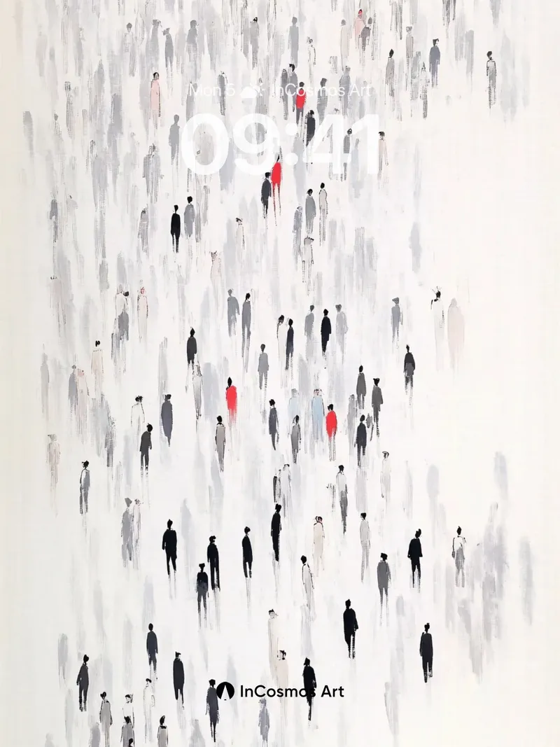 Solitary Pulse Wallpaper with Crimson Echoes