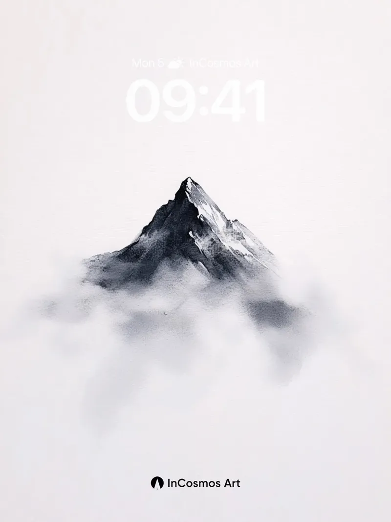Serenity Peak Wallpaper with Cloud Veil