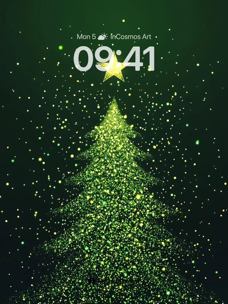 Stellar Pine Wallpaper with Cosmic Dust
