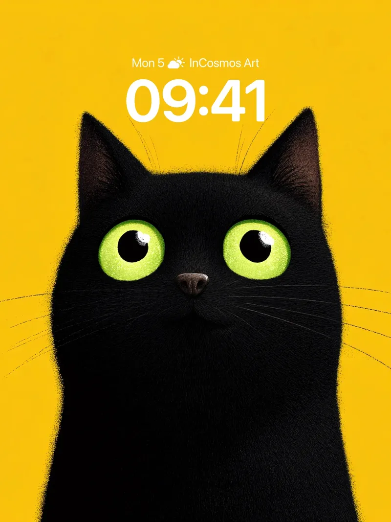 Luminous Gaze Wallpaper with Velvet Depth