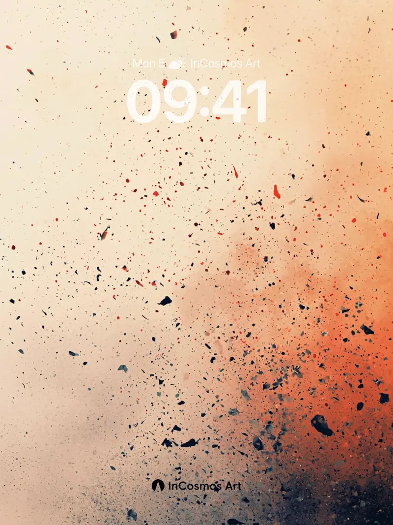 Ember Drift Wallpaper with Cosmic Dust