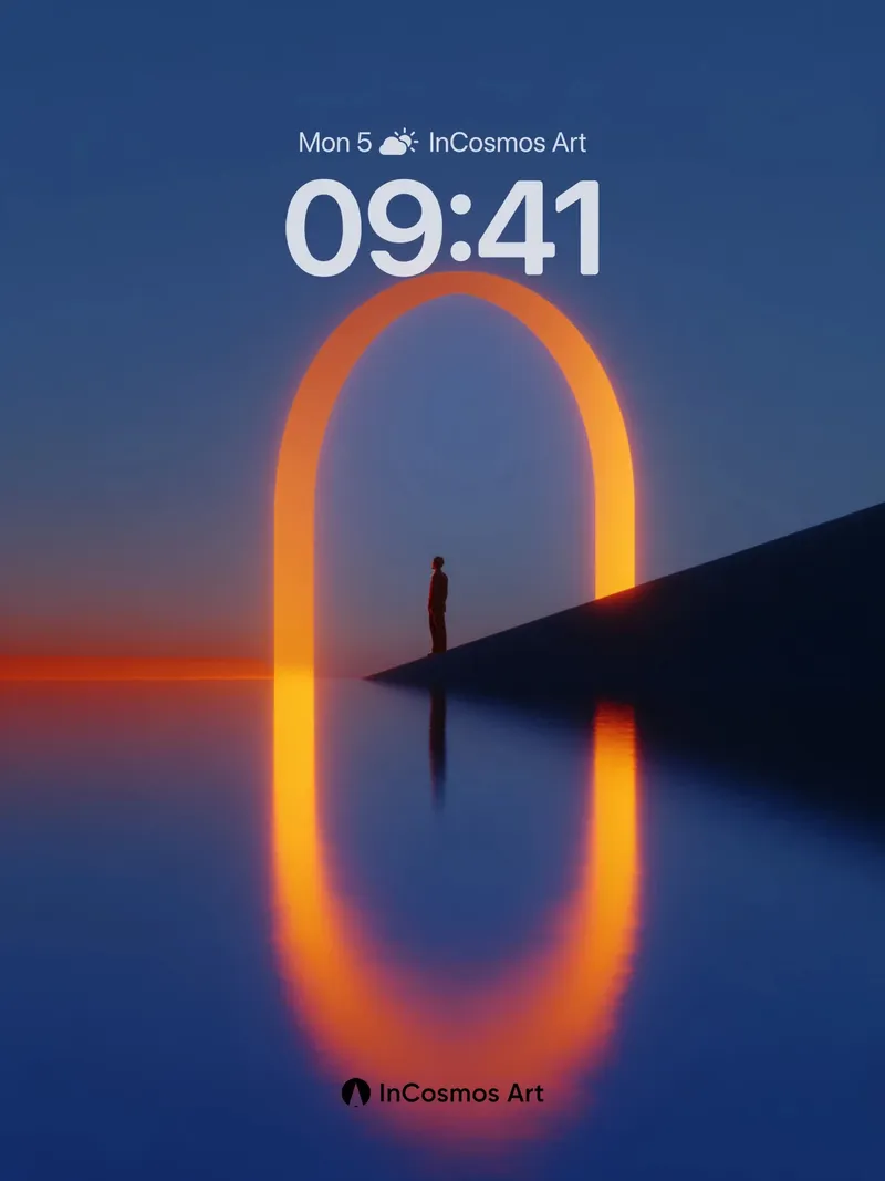 Silent Horizon Wallpaper with Glowing Portal