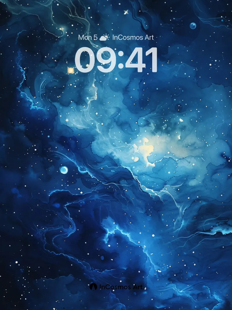 Cosmic Veil Wallpaper with Starlit Whispers