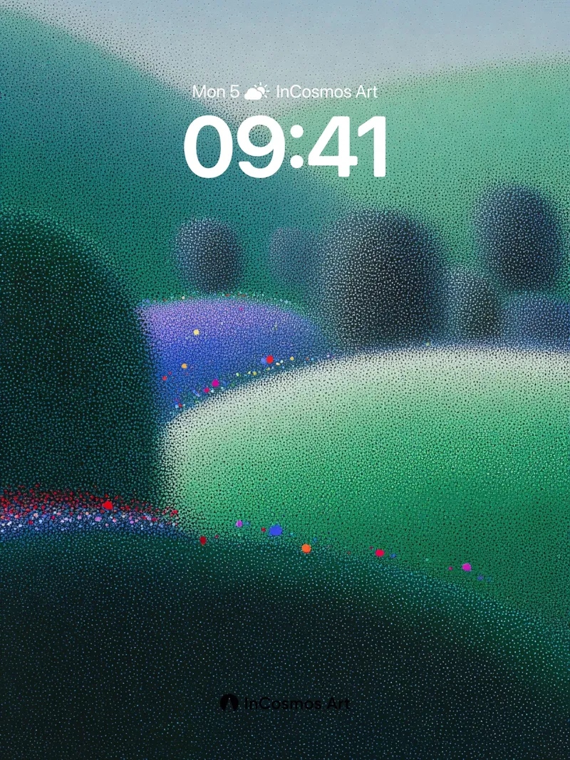 Whispering Hills Wallpaper with Starlit Trails