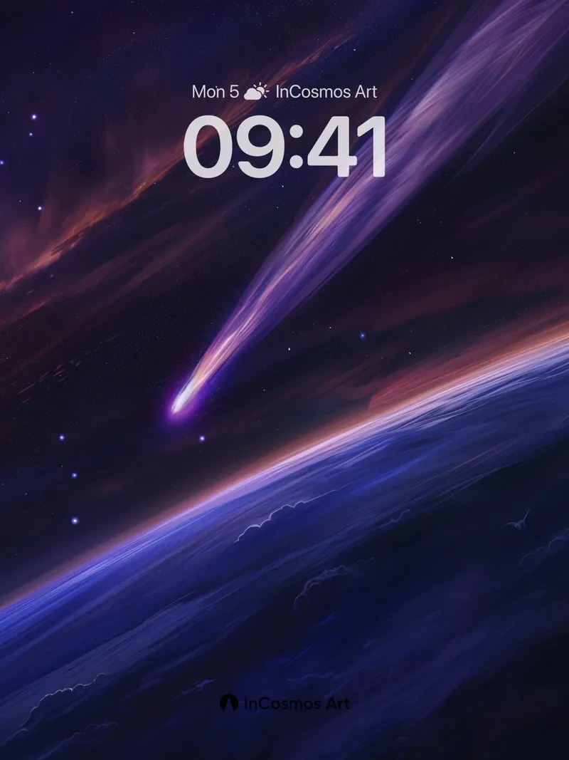 Cosmic Veil Wallpaper with Nebula Trails