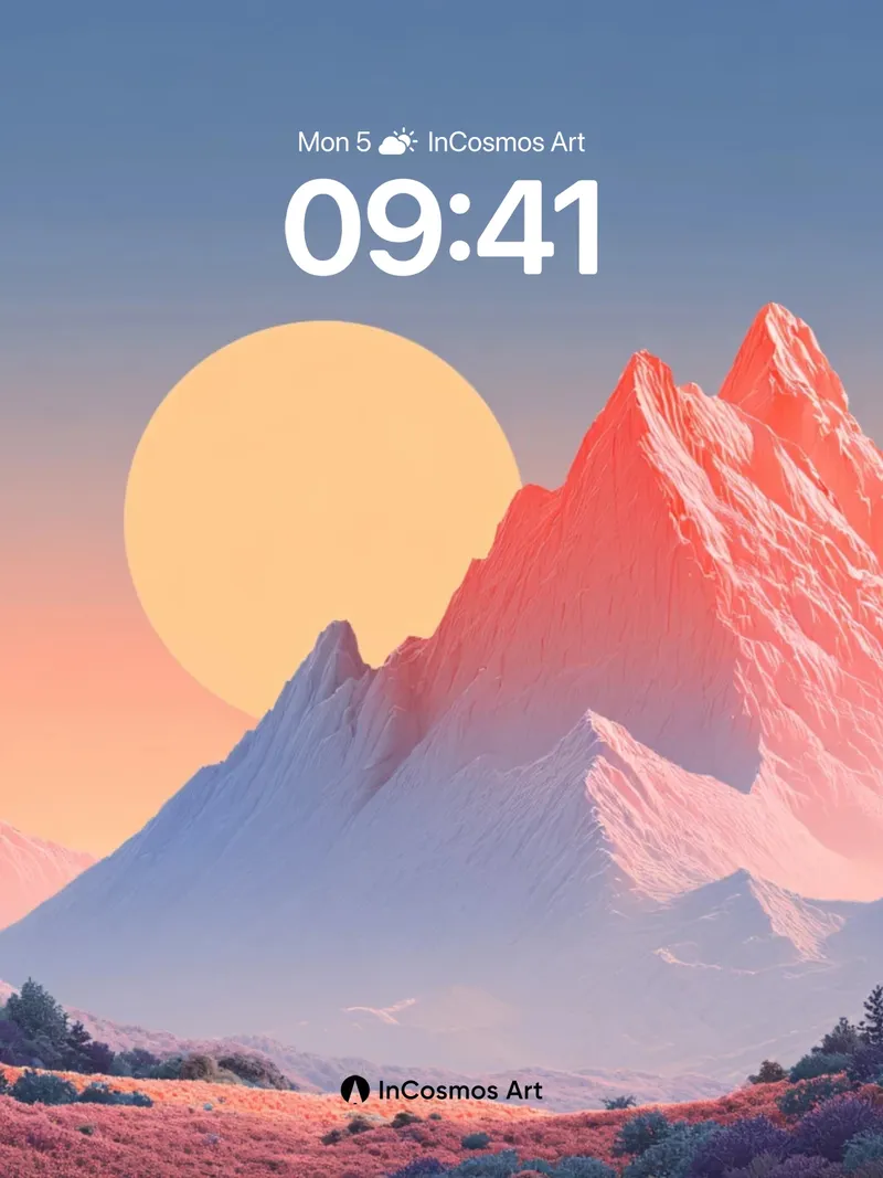 Serenity Peak Wallpaper with Sunset Haze