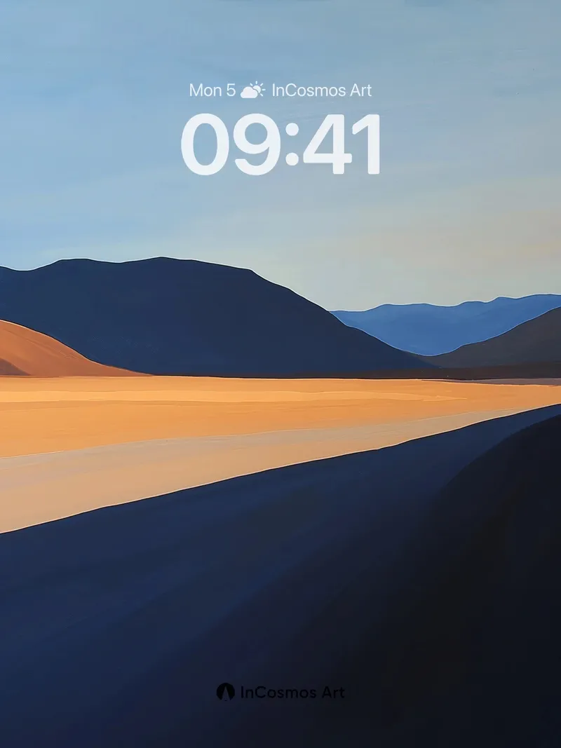 Serenity Dune Wallpaper with Midnight Horizon