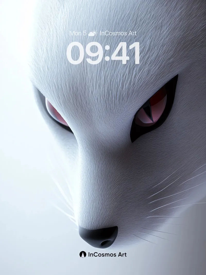 Silent Frost Wallpaper with Piercing Gaze