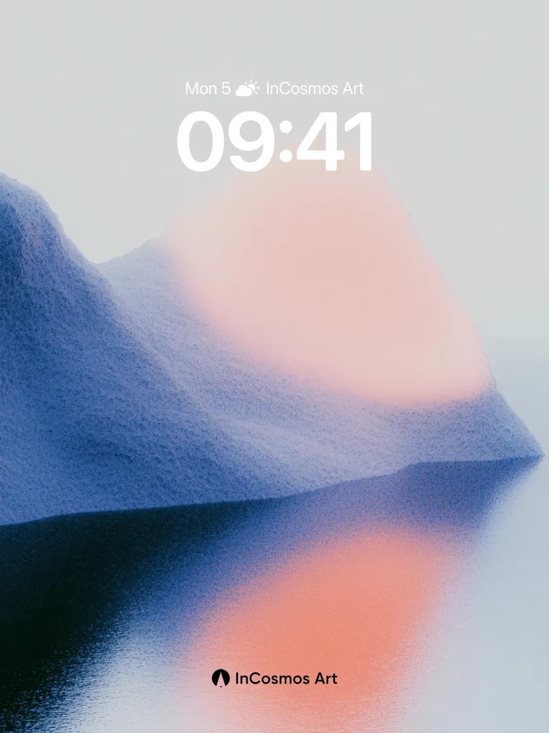 Calm Horizon Wallpaper with Floating Light