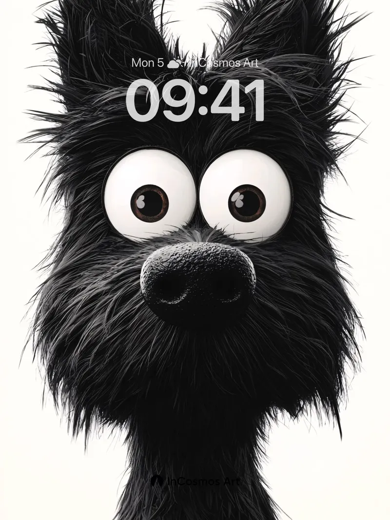 Playful Shadow Wallpaper with Wide-Eyed Wonder