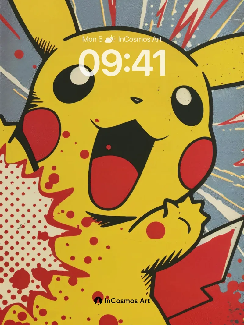 Electric Pulse Wallpaper with Pop Art Energy