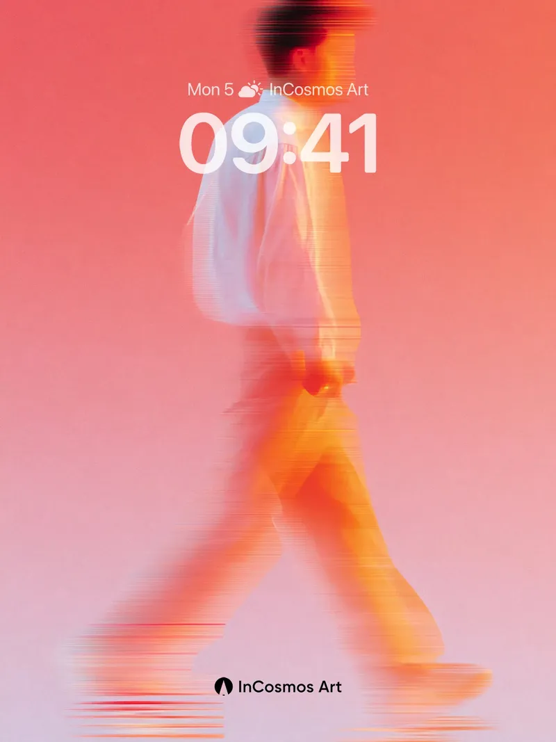 Blurred Motion Wallpaper with Warm Hues