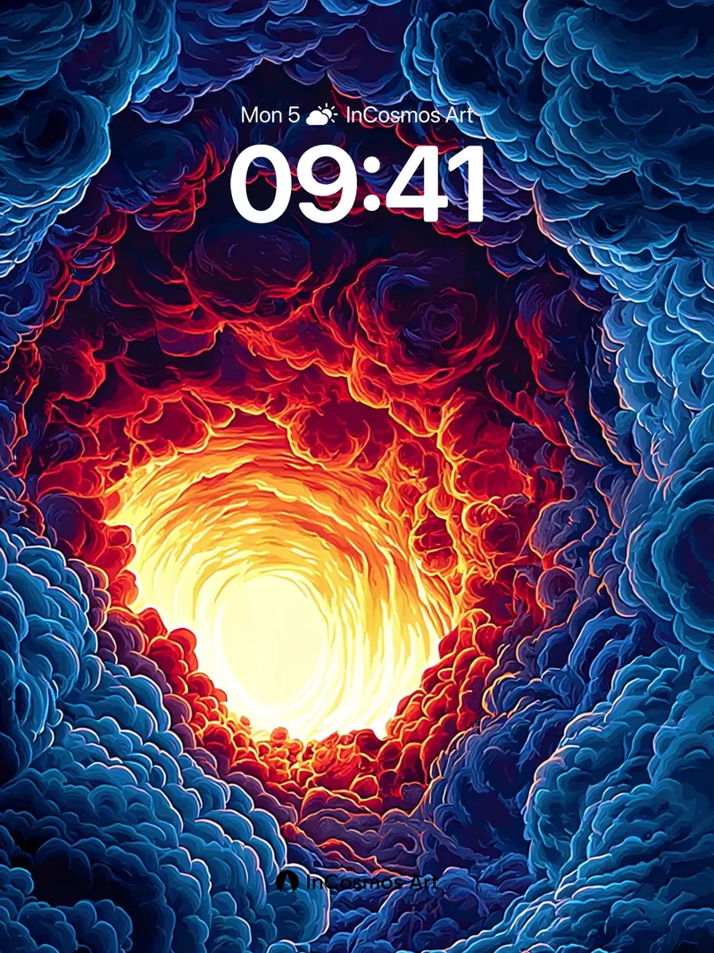 Infernal Spiral Wallpaper with Cosmic Core