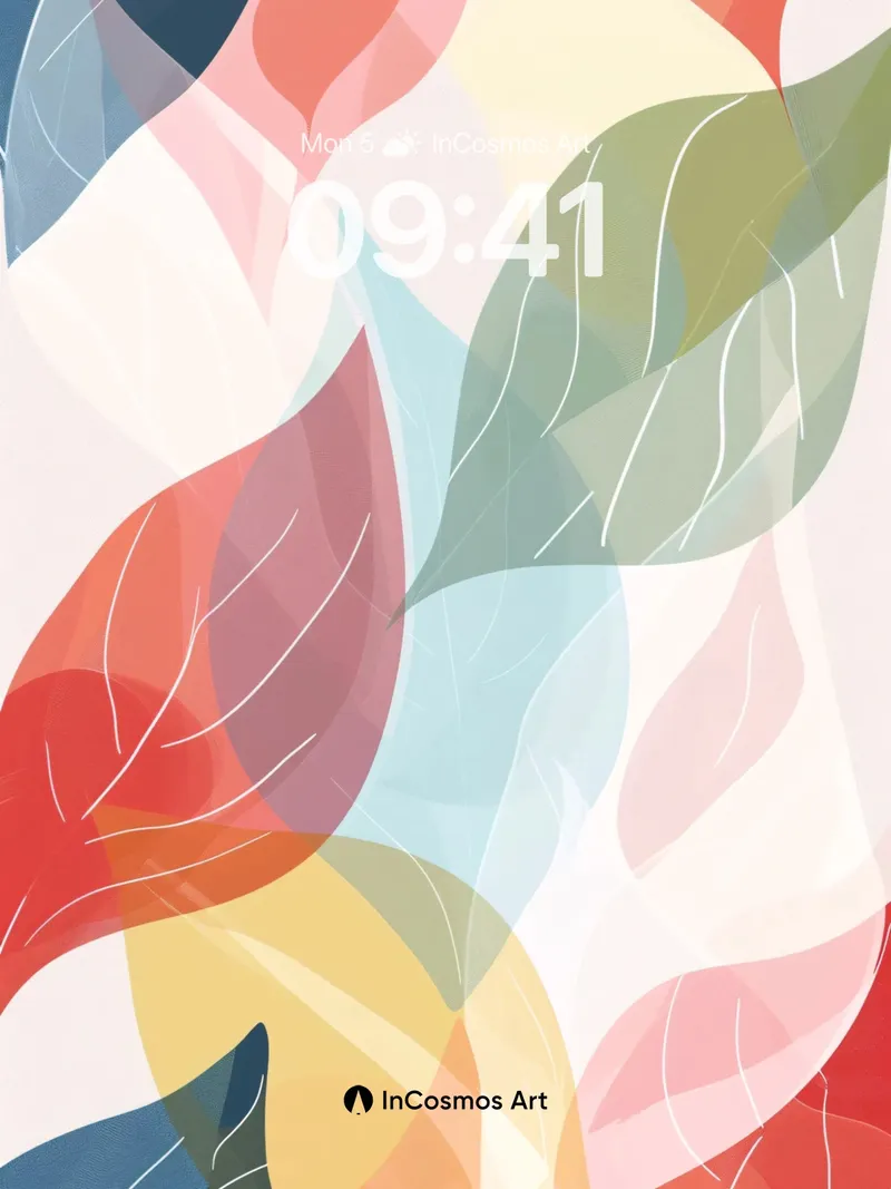 Whispering Leaves Wallpaper with Ethereal Veins