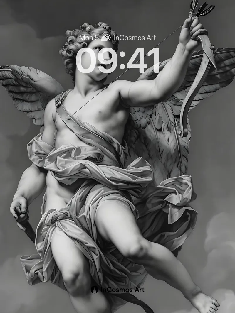 Ethereal Flight Wallpaper with Winged Grace