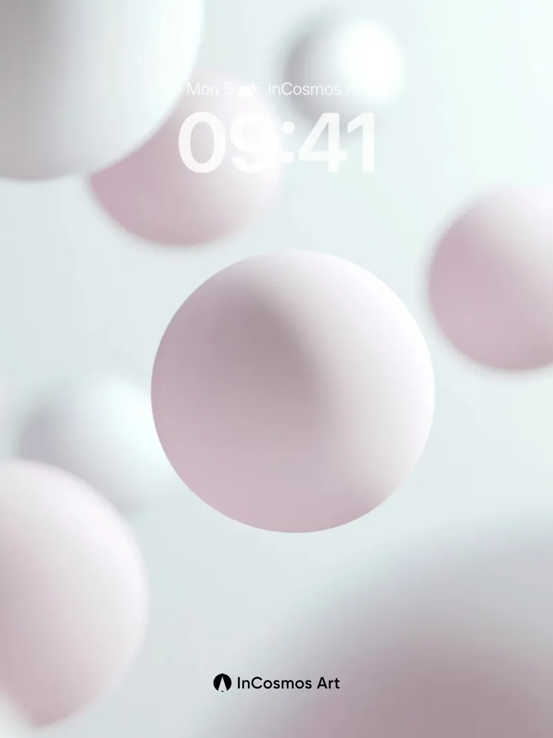 Serene Sphere Wallpaper with Floating Light