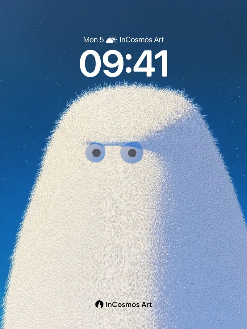 Frostbound Gaze Wallpaper with Silent Eyes