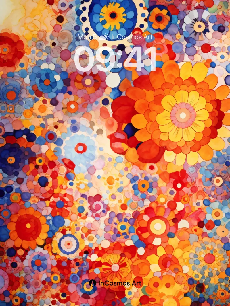 Radiant Bloom Wallpaper with Cosmic Petals