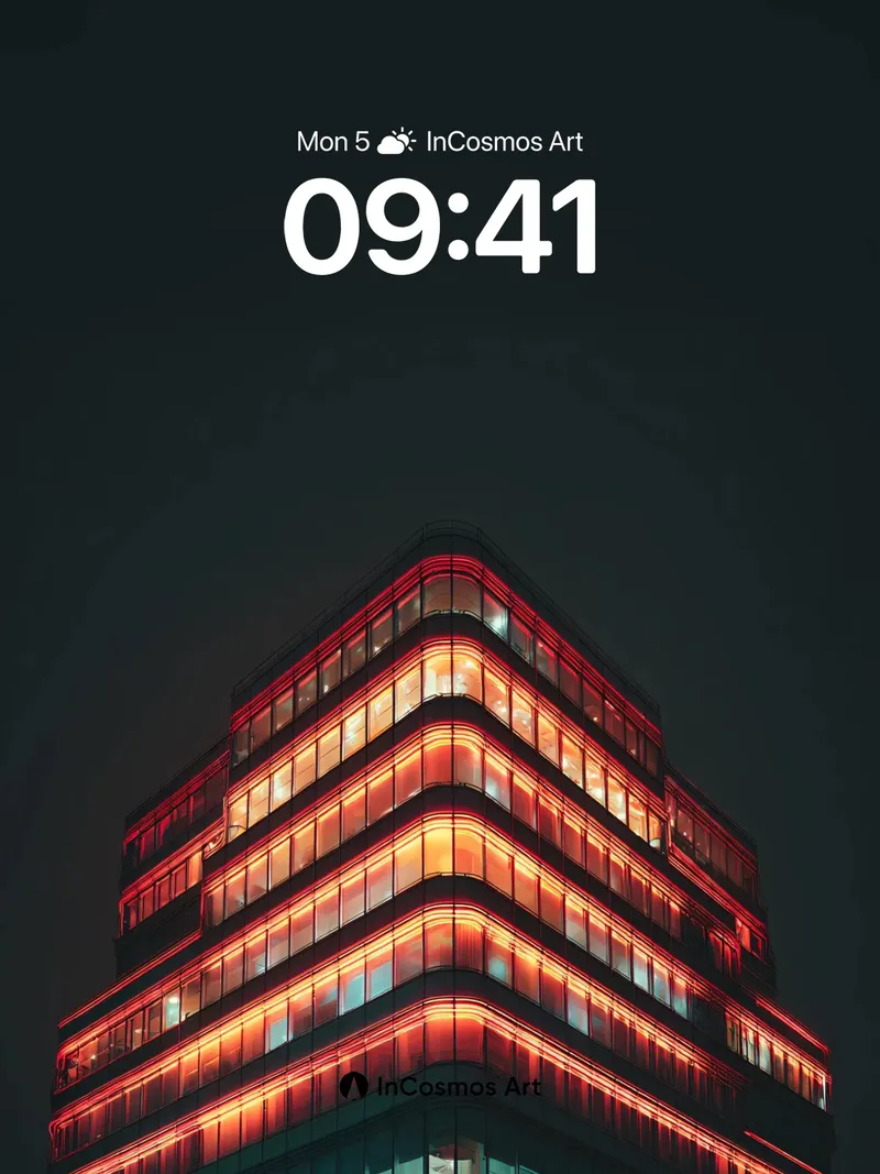 Neon Pulse Wallpaper with Glowing Corners