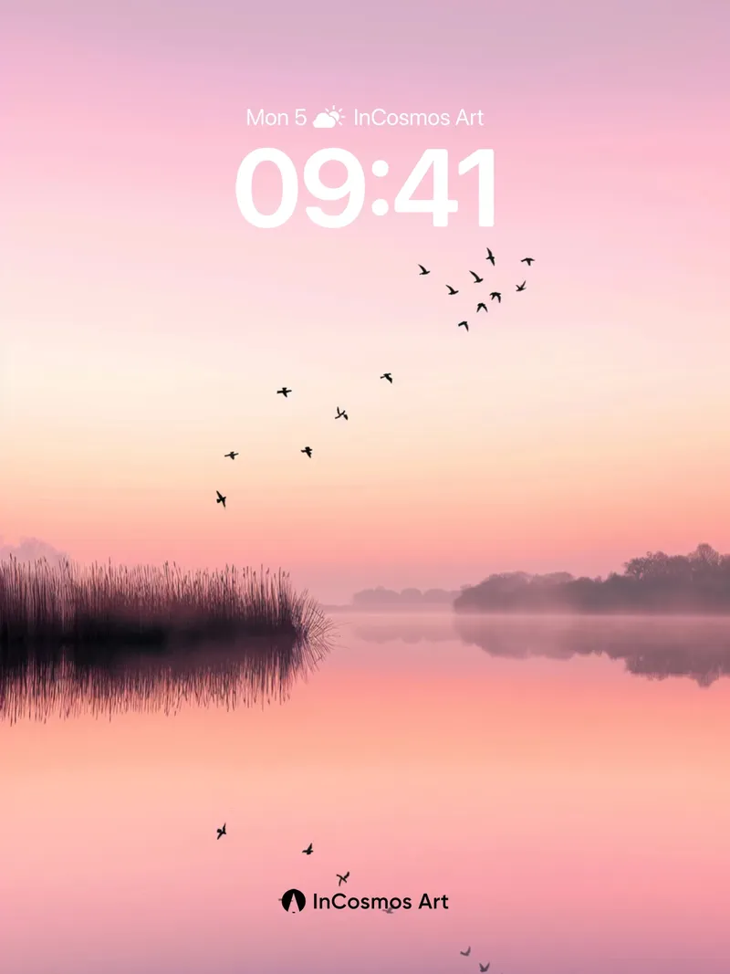 Serenity Flight Wallpaper with Mirror Lake Reflection
