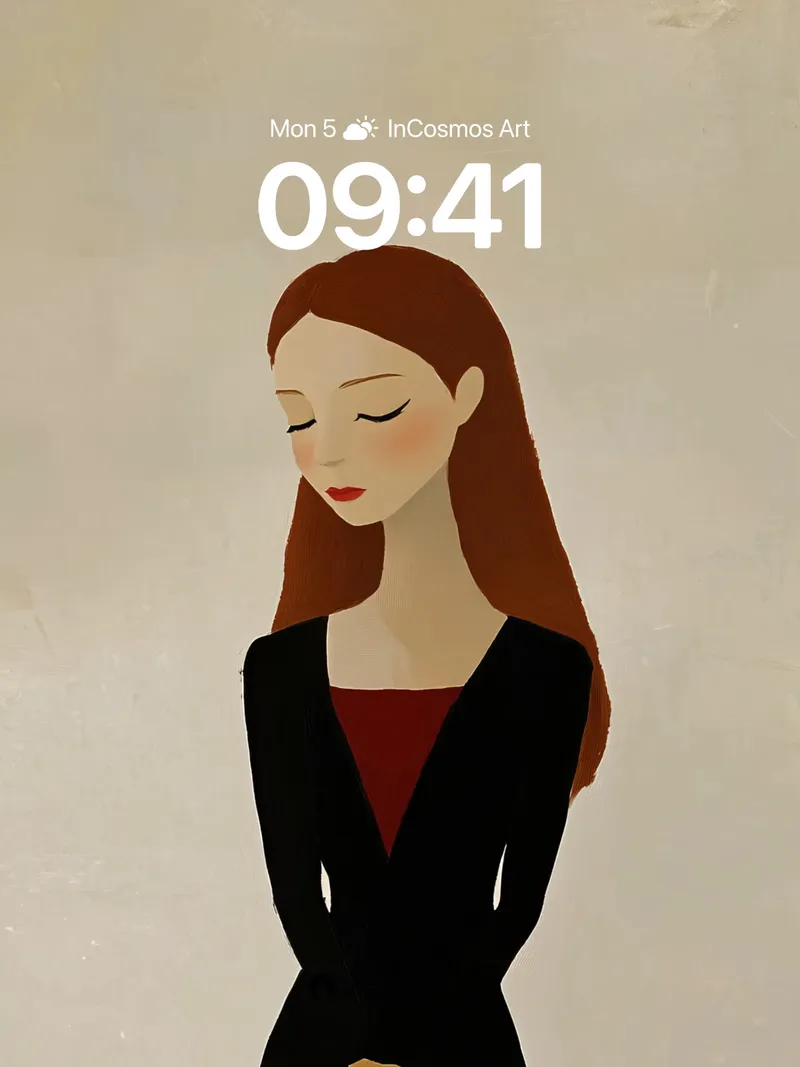 Quiet Contemplation Wallpaper with Velvet Depths