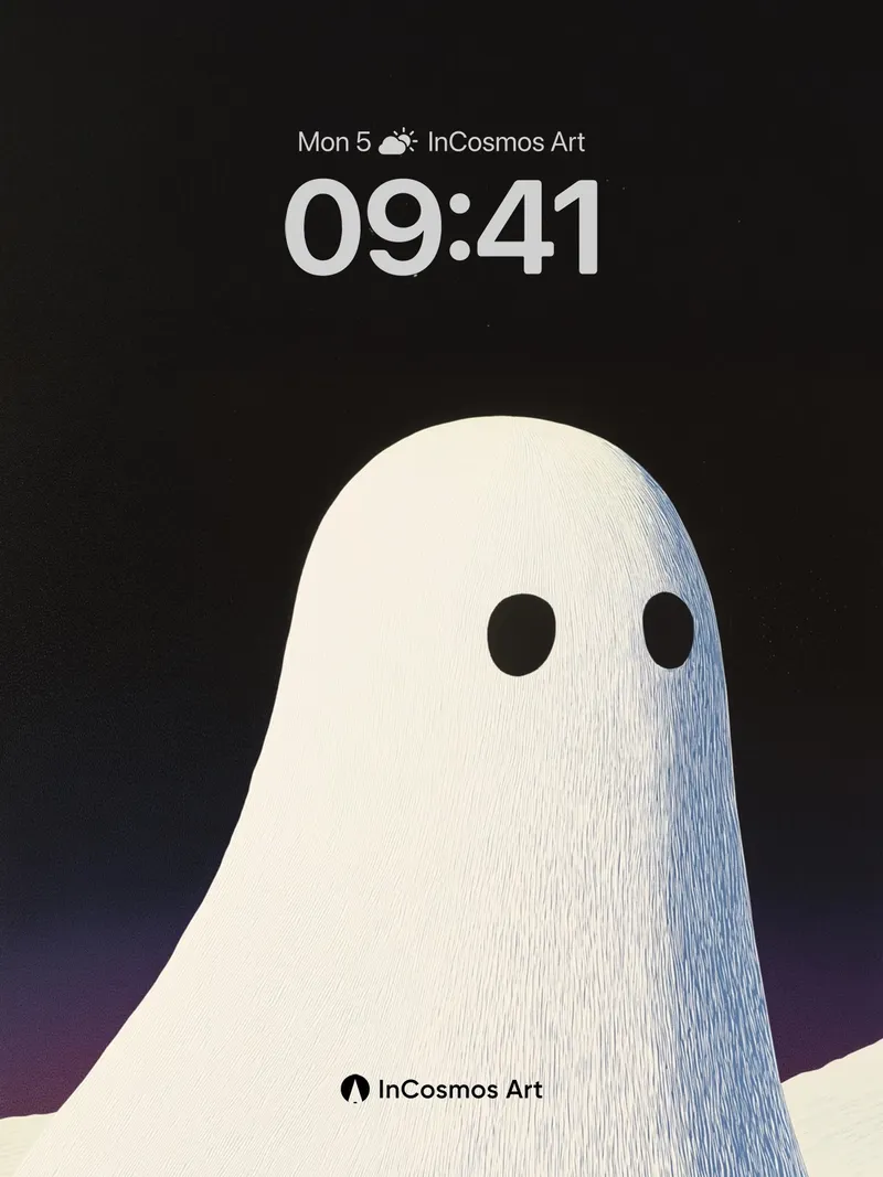 Silent Specter Wallpaper with Textured Light