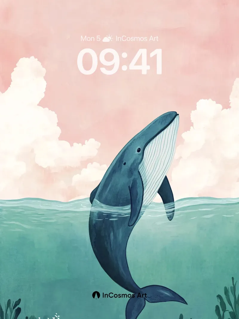 Whispering Leviathan Wallpaper with Coral Hush