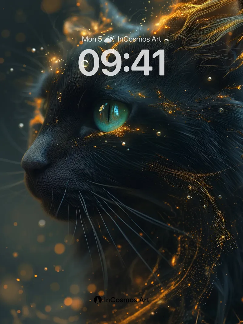 Cosmic Whisker Wallpaper with Stardust Veins