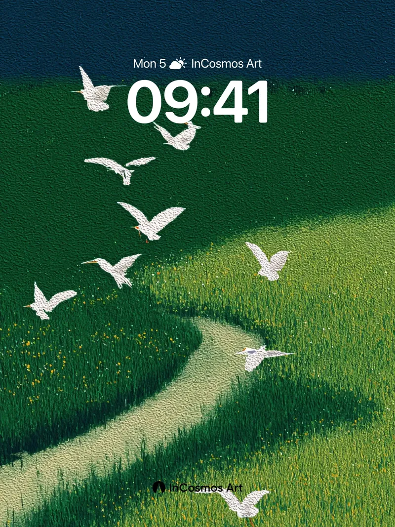 Serenity Flight Wallpaper with Woven Light