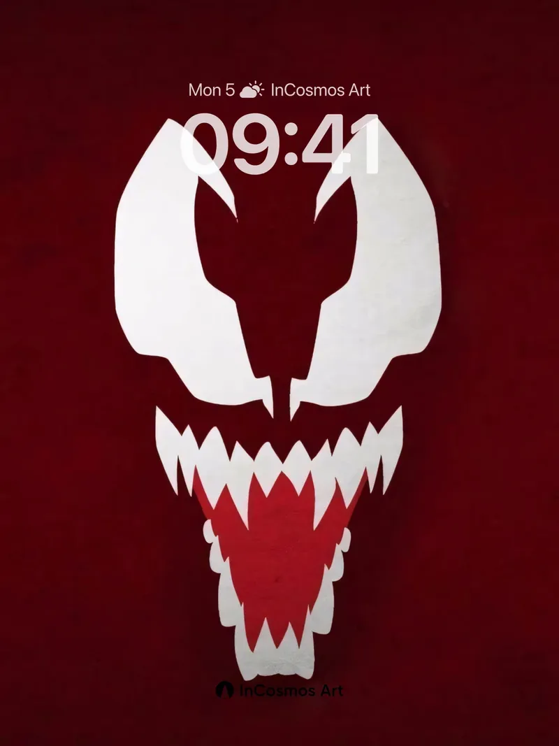 Fanged Shadow Wallpaper with Crimson Core
