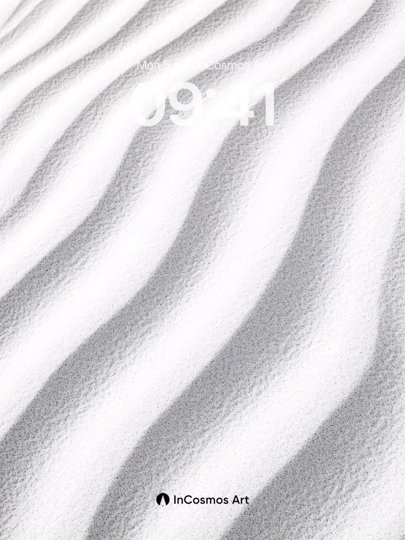 Serenity Dune Wallpaper with Soft Light Trails
