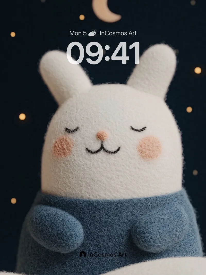 Serenity Bunny Wallpaper with Moonlit Hush