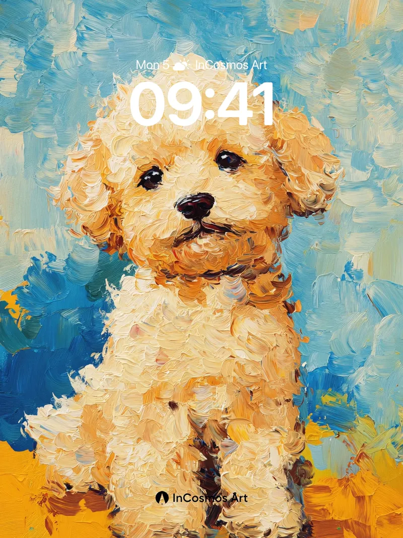 Sunlit Fluff Wallpaper with Impressionist Touch