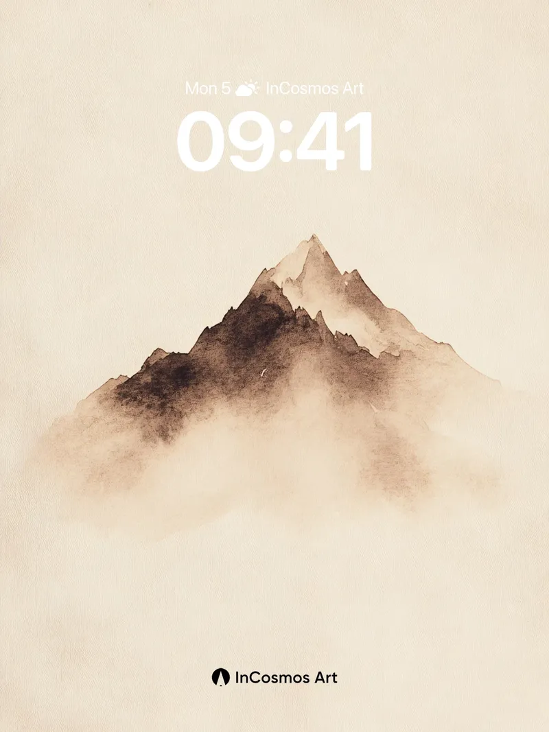 Serenity Peak Wallpaper with Floating Mist