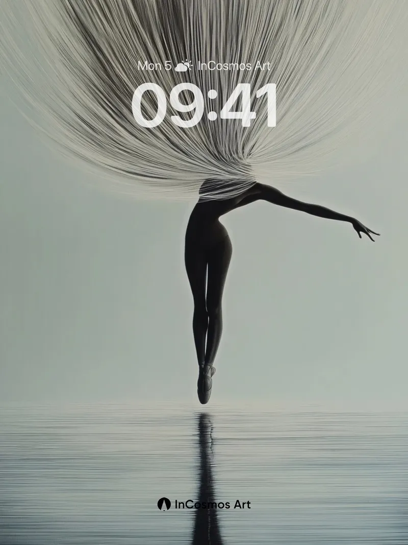 Silhouette Mirage Wallpaper with Hair-Stream Dynamics