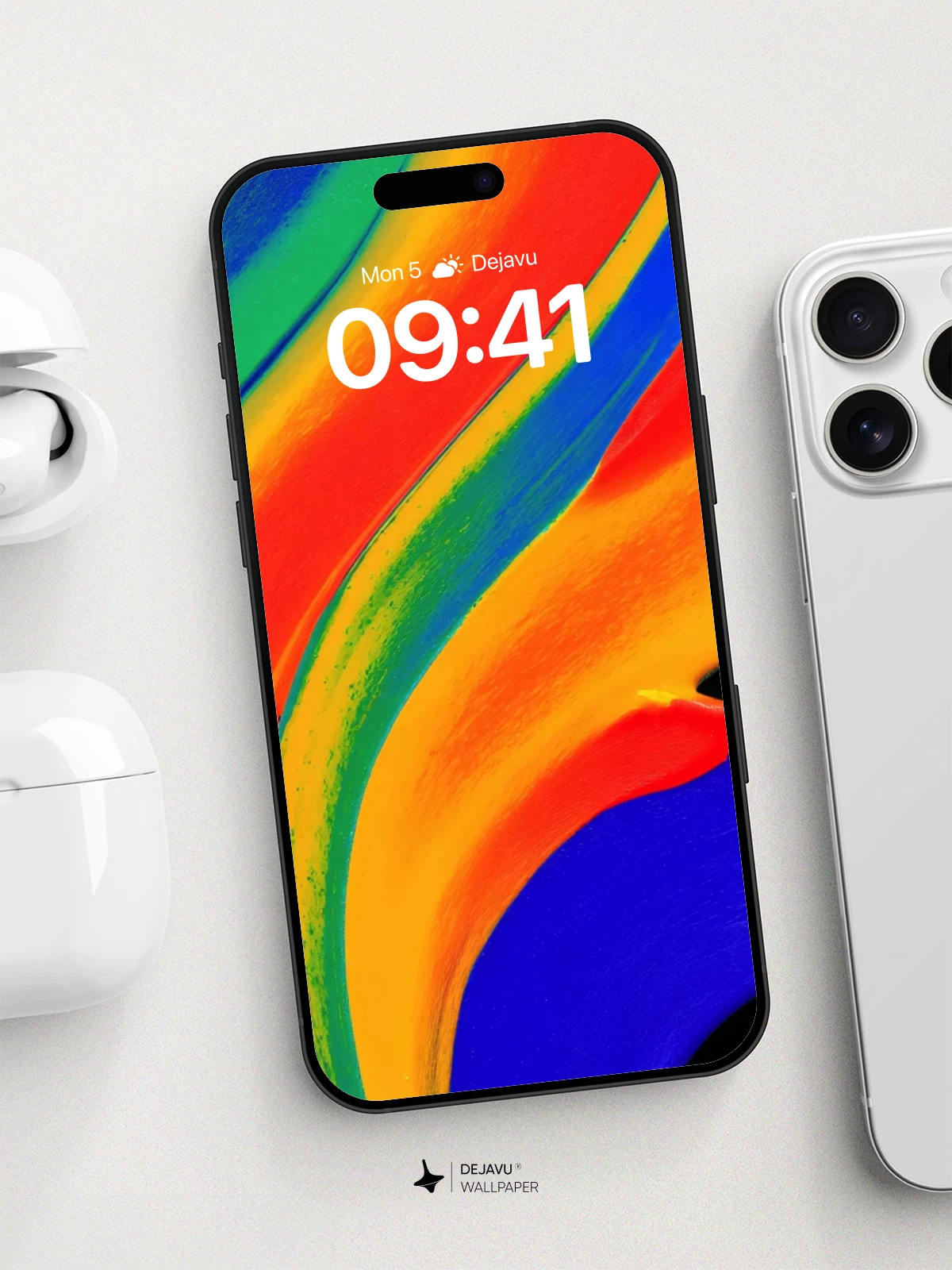 Vibrant Abstract Rainbow Wallpaper 8K for iPhone and Android