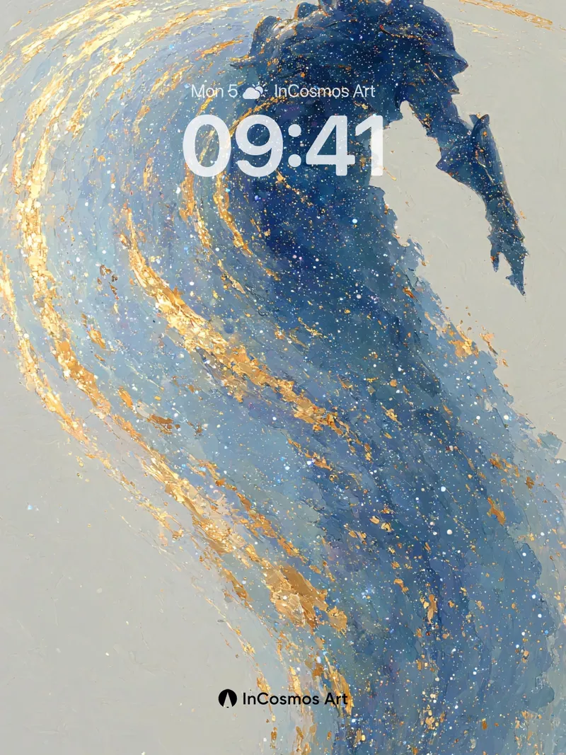 Cosmic Surge Wallpaper with Celestial Armor