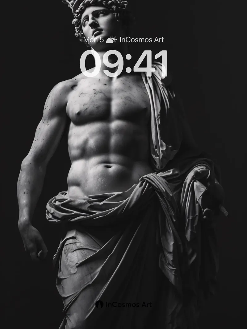 Stone Silence Wallpaper with Crowned Gaze