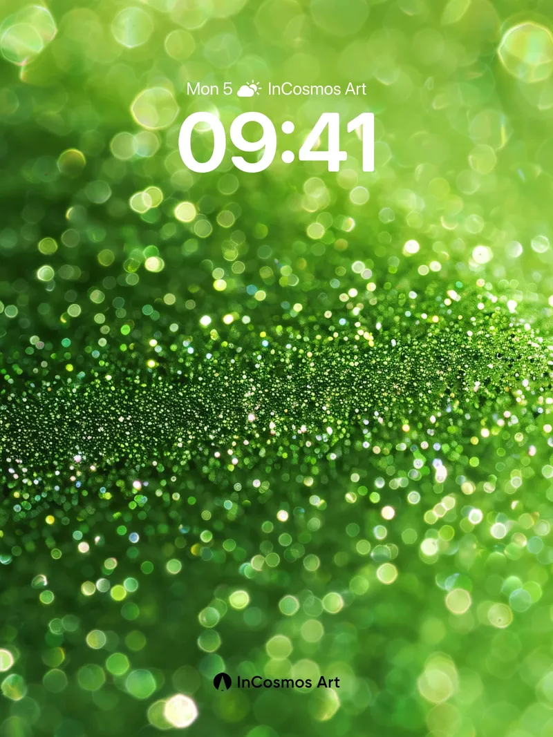 Emerald Sparkle Wallpaper with Light Dust
