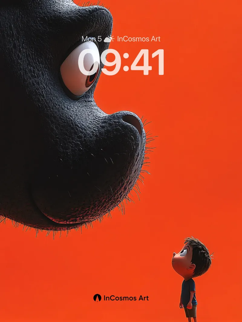Wonderful Encounter Wallpaper with Giant Bear