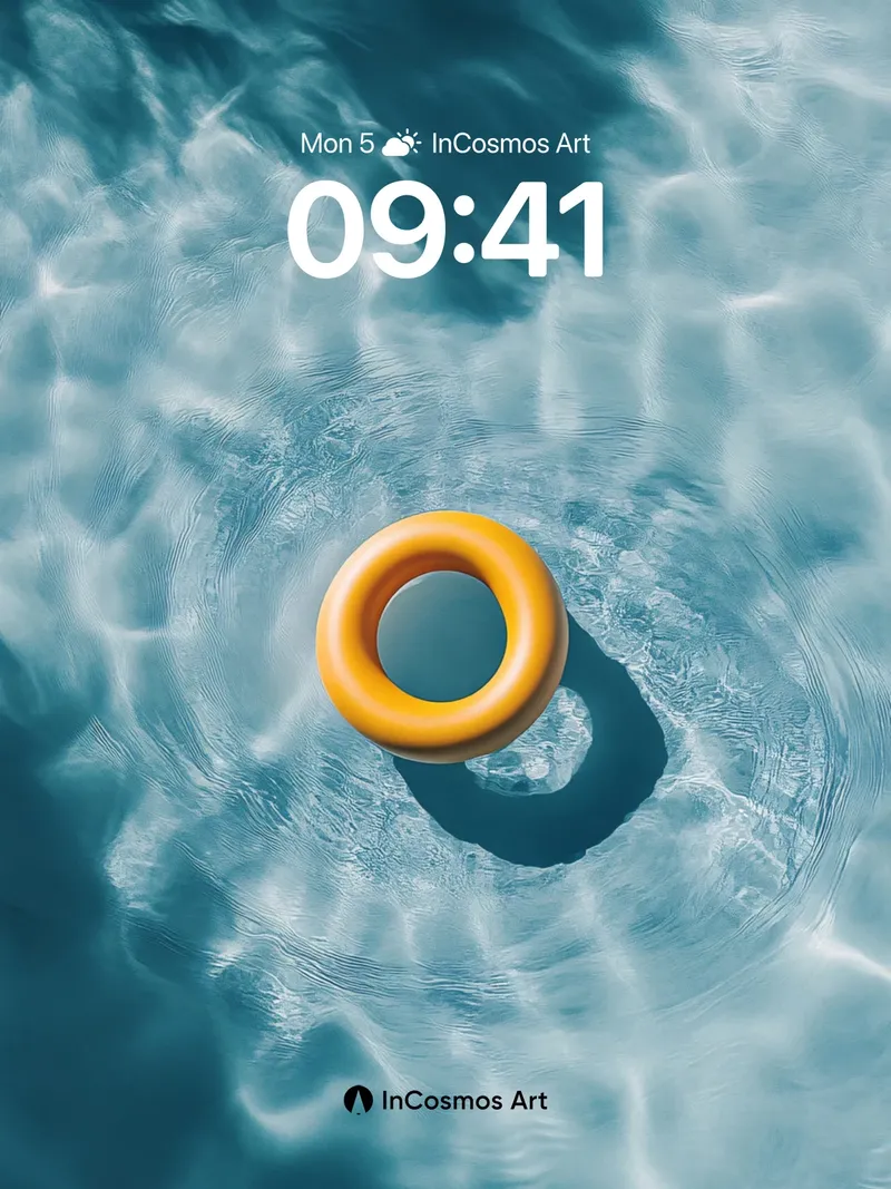 Sunlit Float Wallpaper with Liquid Light