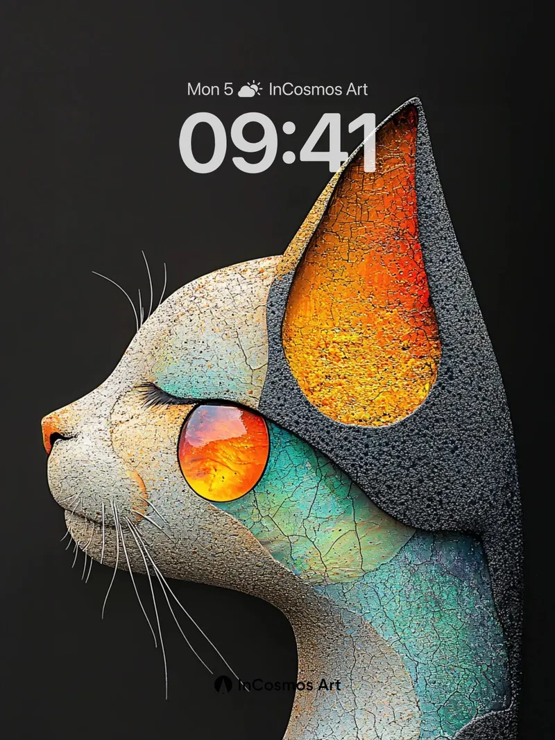 Ceramic Mirage Wallpaper with Cracked Light