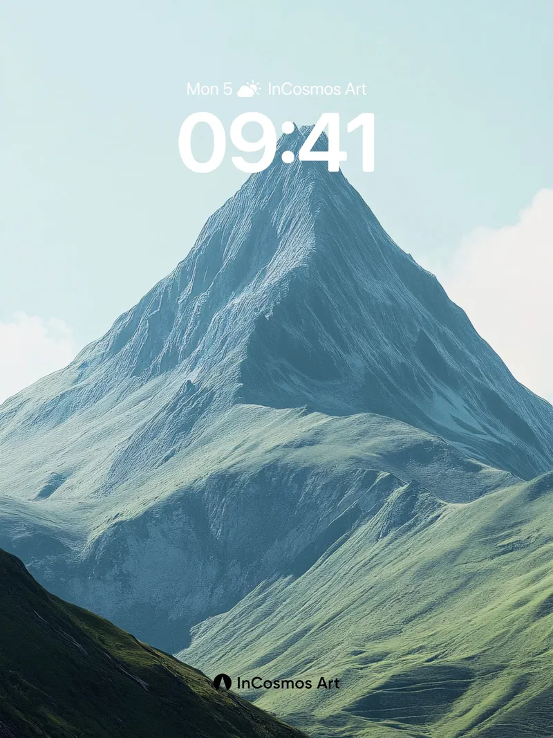 Serenity Peak Wallpaper with Ethereal Light