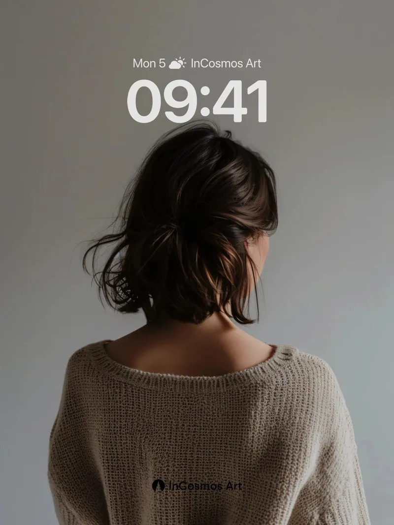 Whispered Stillness Wallpaper with Knit Embrace