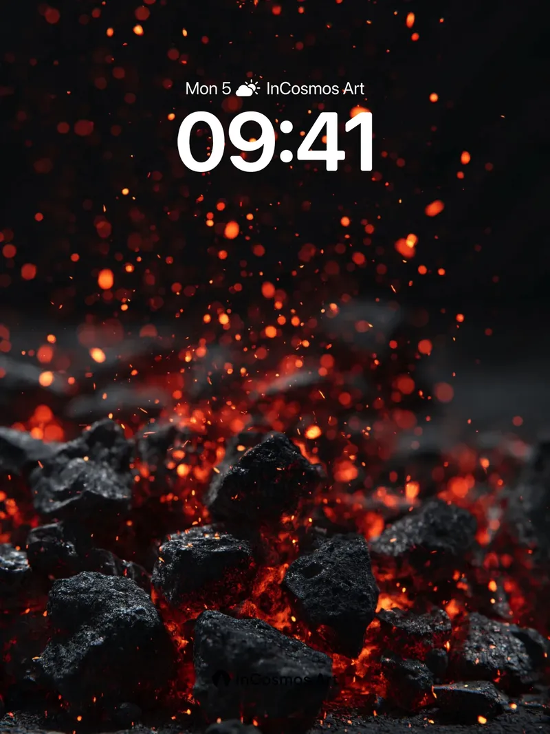 Ember Storm Wallpaper with Molten Ripples