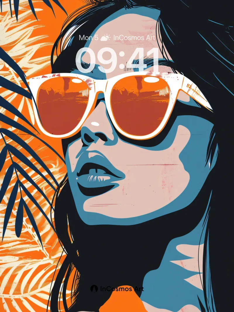 Sun-Kissed Shadow Wallpaper with Palm Veins