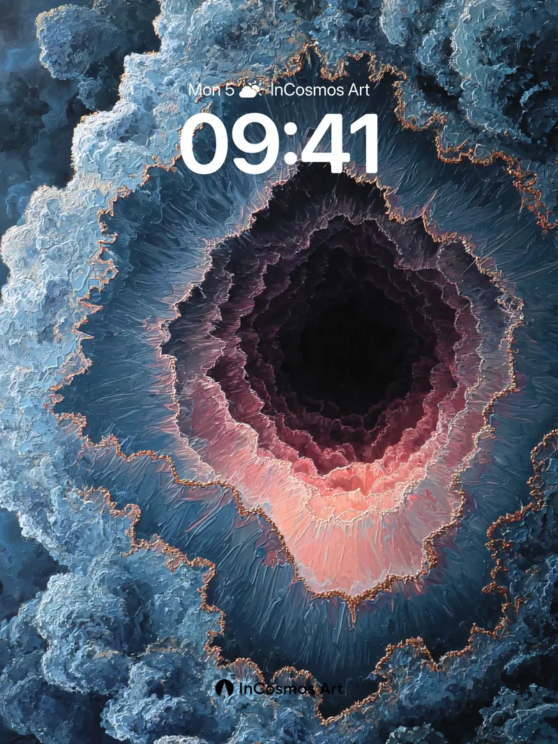 Void Bloom Wallpaper with Fractal Edges