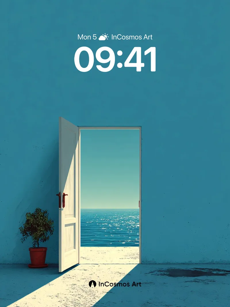 Serenity Threshold Wallpaper with Ocean Light