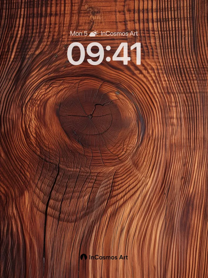 Whispering Grain Wallpaper with Ancient Rings