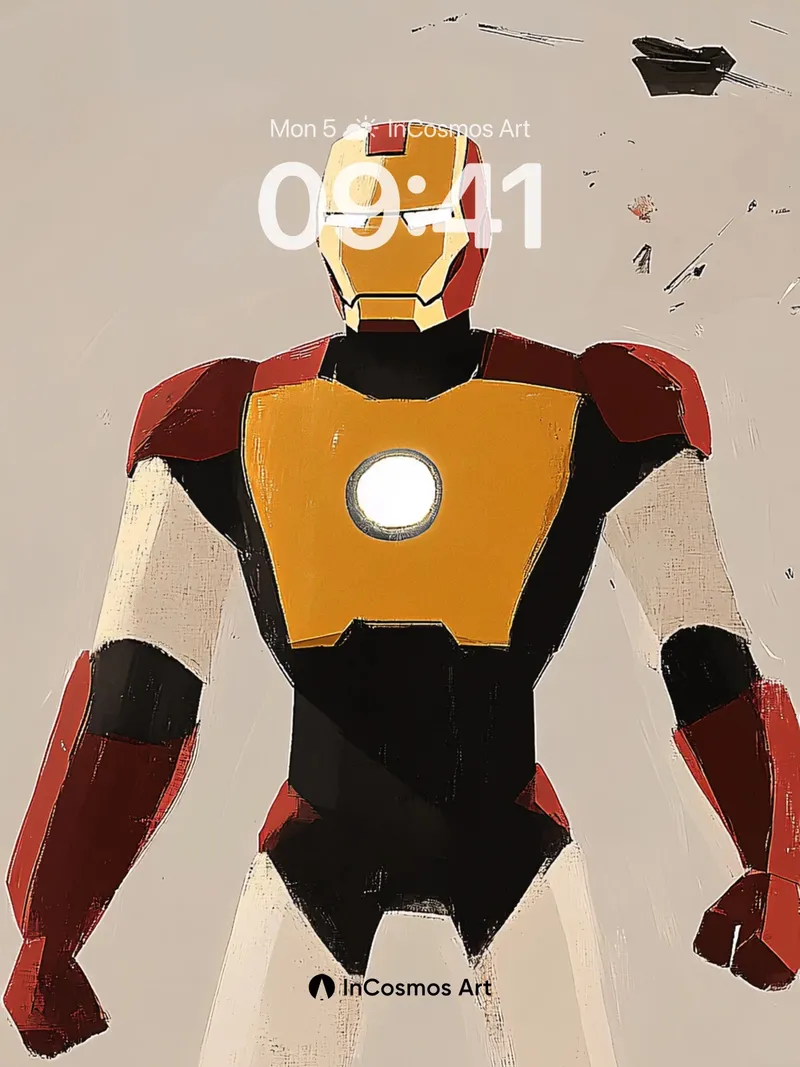 Futurist Armor Wallpaper with Glowing Core